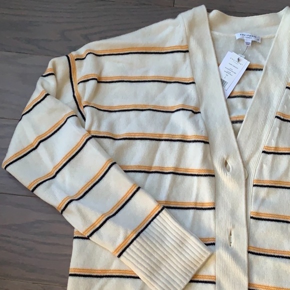 Nwt Equipment Elder Striped Cashmere Cardigan Sweater - Picture 3 of 7